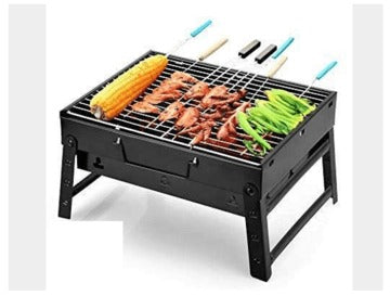 Portable Outdoor Stainless Steel Foldable BBQ Grill Pit_0