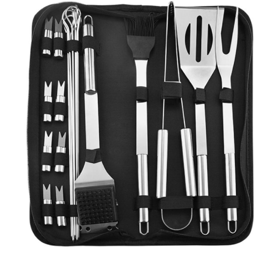 18 Piece Stainless Barbeque Tool Set With Bag_0