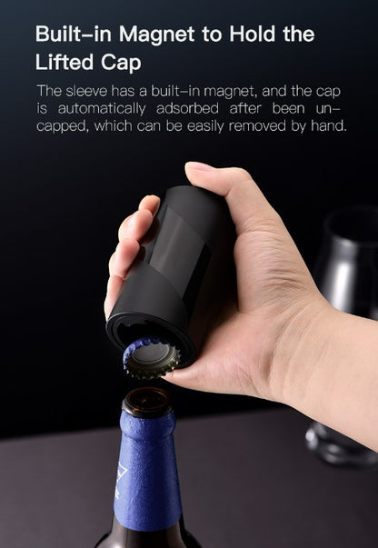 Push Type Mini Beer Bottle Opener Black_2