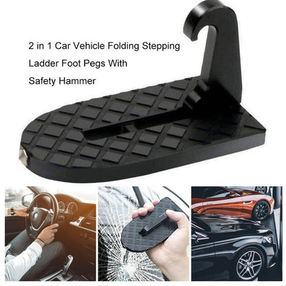 2 in 1 Foldable Car Vehicle Folding Stepping Ladder Foot Pegs_3